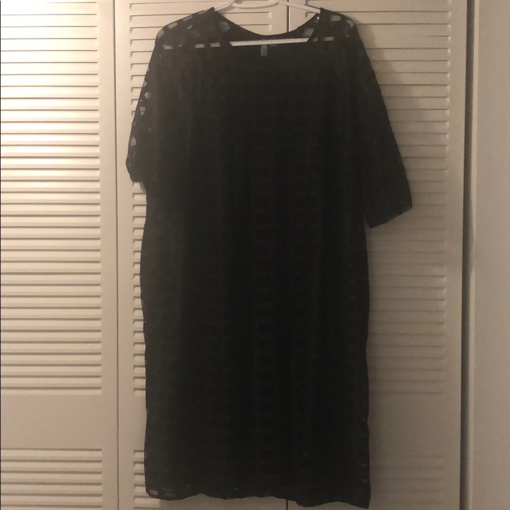 Black Square Pattern Dress